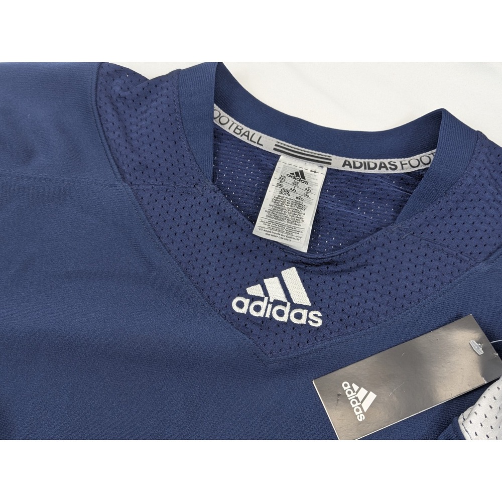Adidas Football Jersey Practice Mens 3XL Blue Techfit Hyped J Sports Breathable